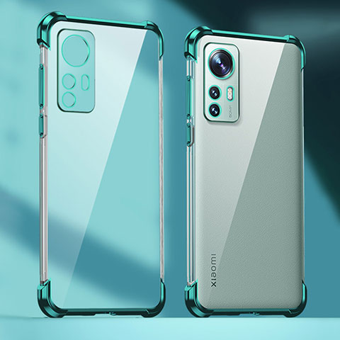 Funda Silicona Ultrafina Carcasa Transparente H06 para Xiaomi Mi 12 Pro 5G Verde