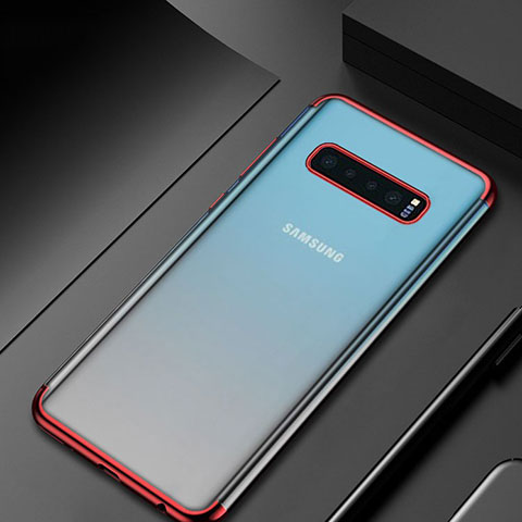 Funda Silicona Ultrafina Carcasa Transparente H07 para Samsung Galaxy S10 5G Rojo