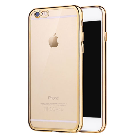 Funda Silicona Ultrafina Carcasa Transparente H16 para Apple iPhone 6 Oro