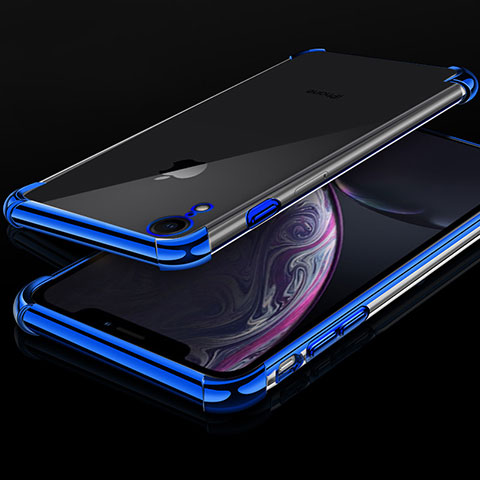 Funda Silicona Ultrafina Carcasa Transparente HC07 para Apple iPhone XR Azul