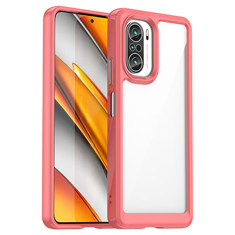 Funda Silicona Ultrafina Carcasa Transparente JS1 para Xiaomi Mi 11i 5G Rojo