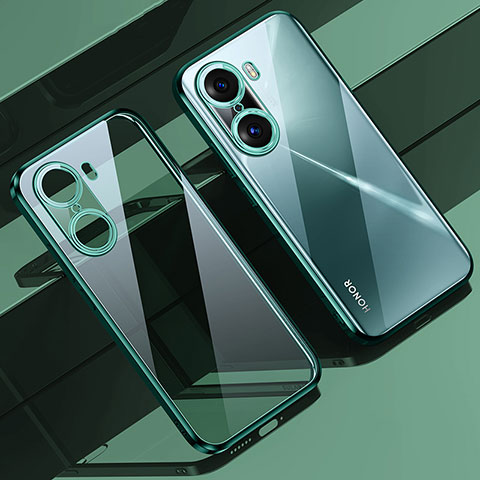 Funda Silicona Ultrafina Carcasa Transparente LD1 para Huawei Honor 60 Pro 5G Verde