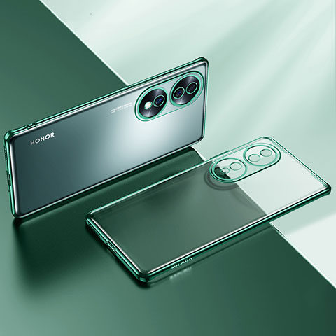 Funda Silicona Ultrafina Carcasa Transparente LD1 para Huawei Honor 70 5G Verde