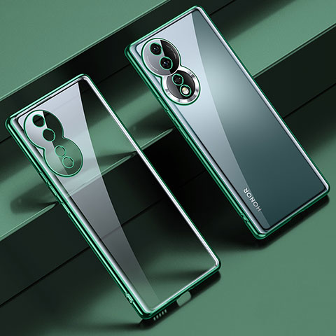 Funda Silicona Ultrafina Carcasa Transparente LD1 para Huawei Honor 80 5G Verde