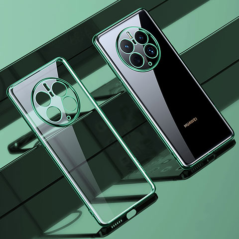 Funda Silicona Ultrafina Carcasa Transparente LD1 para Huawei Mate 50 Pro Verde