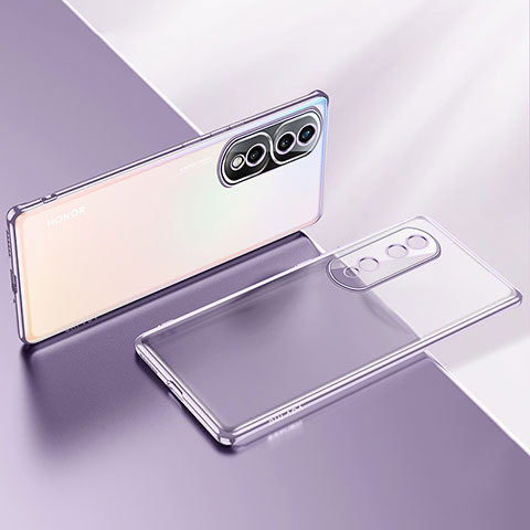 Funda Silicona Ultrafina Carcasa Transparente LD2 para Huawei Honor 80 Pro Flat 5G Morado