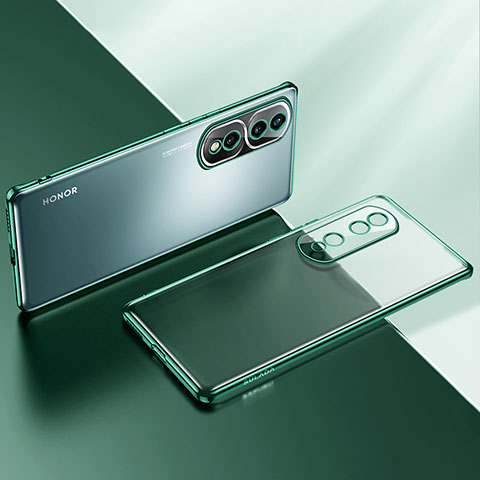 Funda Silicona Ultrafina Carcasa Transparente LD2 para Huawei Honor 80 Pro Flat 5G Verde