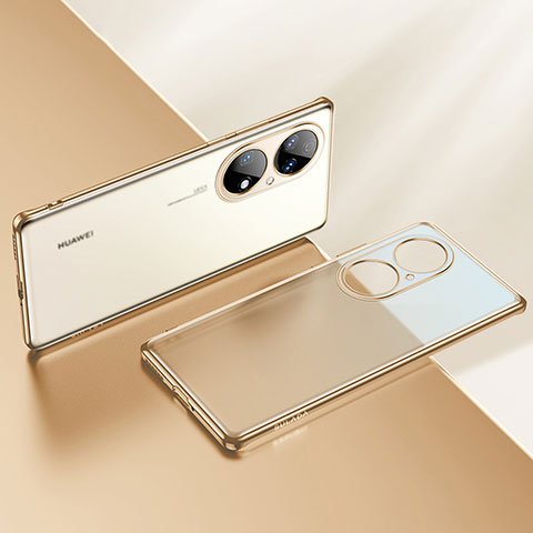 Funda Silicona Ultrafina Carcasa Transparente LD2 para Huawei P50e Oro