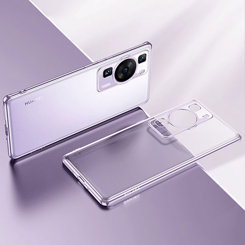 Funda Silicona Ultrafina Carcasa Transparente LD2 para Huawei P60 Morado