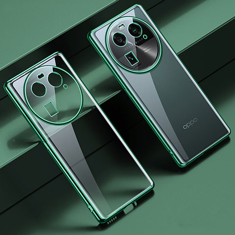 Funda Silicona Ultrafina Carcasa Transparente LD2 para Oppo Find X6 5G Verde