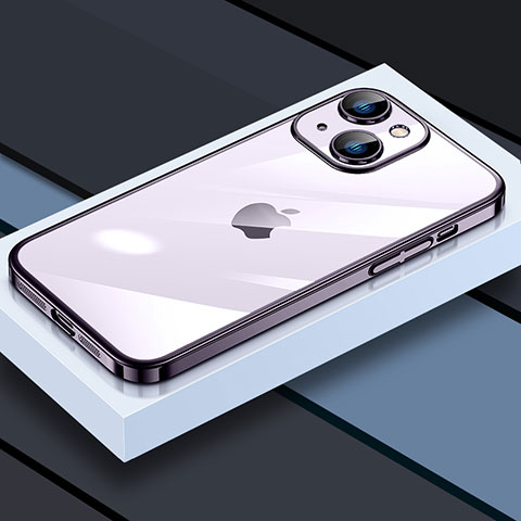 Funda Silicona Ultrafina Carcasa Transparente LD4 para Apple iPhone 13 Morado