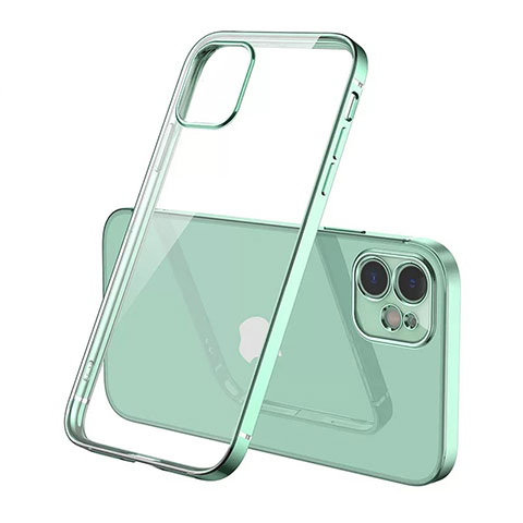 Funda Silicona Ultrafina Carcasa Transparente N01 para Apple iPhone 12 Mini Menta Verde