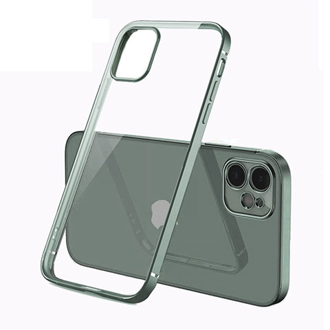 Funda Silicona Ultrafina Carcasa Transparente N01 para Apple iPhone 12 Mini Verde Noche