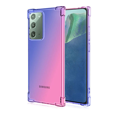 Funda Silicona Ultrafina Carcasa Transparente N01 para Samsung Galaxy Note 20 5G Azul