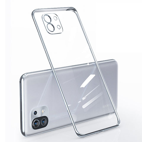 Funda Silicona Ultrafina Carcasa Transparente para Xiaomi Mi 11 Lite 4G Plata