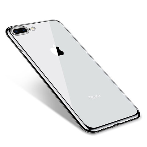 Funda Silicona Ultrafina Carcasa Transparente Q06 para Apple iPhone 7 Plus Plata