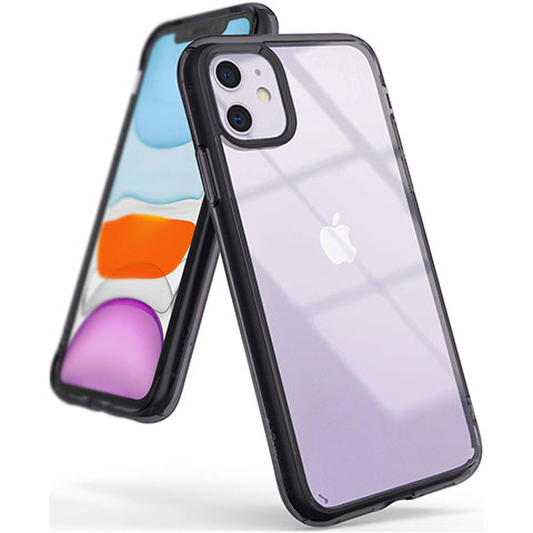 Funda Silicona Ultrafina Carcasa Transparente S01 para Apple iPhone 11 Negro