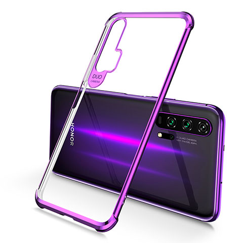 Funda Silicona Ultrafina Carcasa Transparente S01 para Huawei Honor 20 Pro Morado