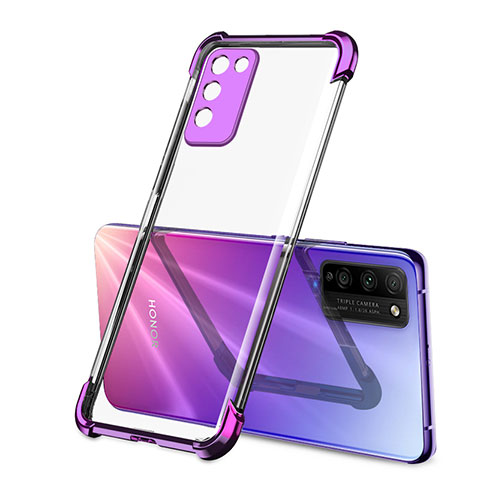 Funda Silicona Ultrafina Carcasa Transparente S01 para Huawei Honor 30 Lite 5G Morado