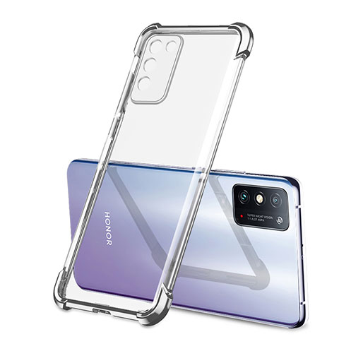 Funda Silicona Ultrafina Carcasa Transparente S01 para Huawei Honor 30 Lite 5G Plata