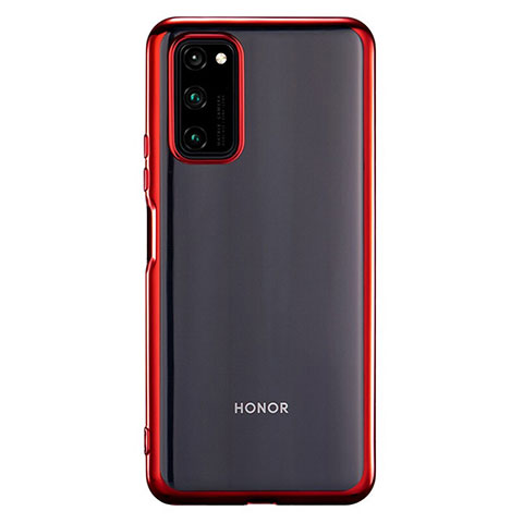 Funda Silicona Ultrafina Carcasa Transparente S01 para Huawei Honor V30 5G Rojo