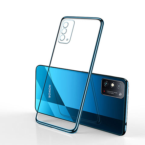 Funda Silicona Ultrafina Carcasa Transparente S01 para Huawei Honor X10 Max 5G Azul