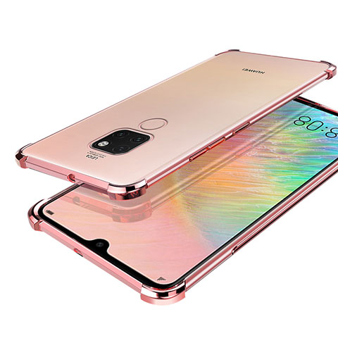 Funda Silicona Ultrafina Carcasa Transparente S01 para Huawei Mate 20 Oro Rosa