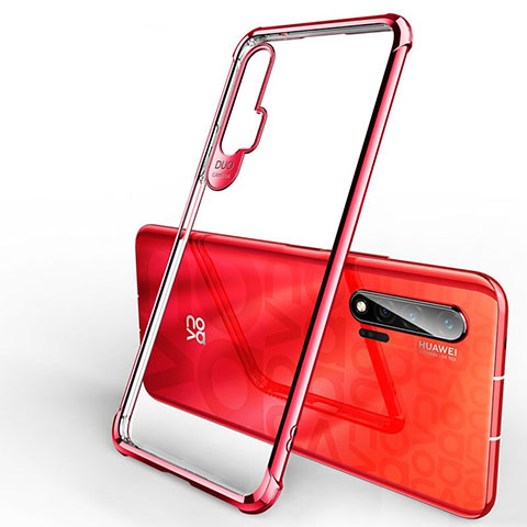 Funda Silicona Ultrafina Carcasa Transparente S01 para Huawei Nova 6 5G Rojo