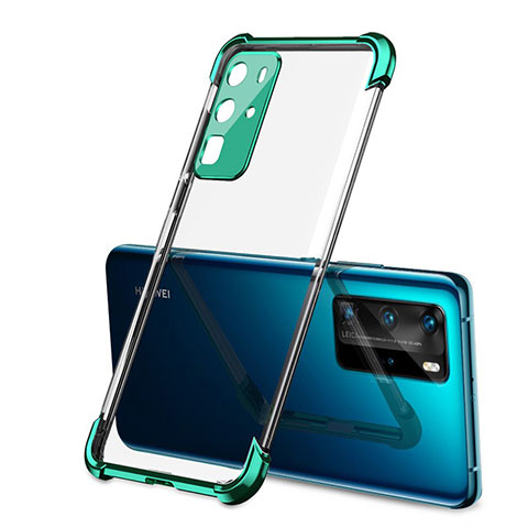 Funda Silicona Ultrafina Carcasa Transparente S01 para Huawei P40 Pro Verde