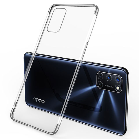 Funda Silicona Ultrafina Carcasa Transparente S01 para Oppo A52 Plata