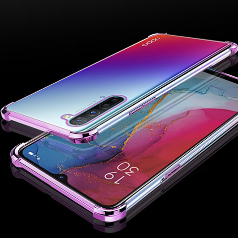 Funda Silicona Ultrafina Carcasa Transparente S01 para Oppo Find X2 Lite Morado