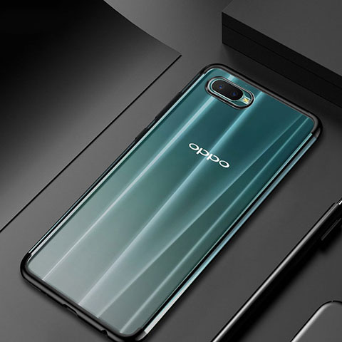 Funda Silicona Ultrafina Carcasa Transparente S01 para Oppo K1 Negro