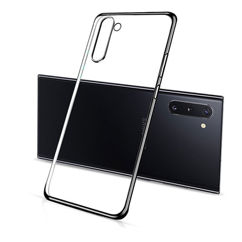 Funda Silicona Ultrafina Carcasa Transparente S01 para Samsung Galaxy Note 10 Negro