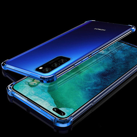 Funda Silicona Ultrafina Carcasa Transparente S02 para Huawei Honor View 30 5G Azul