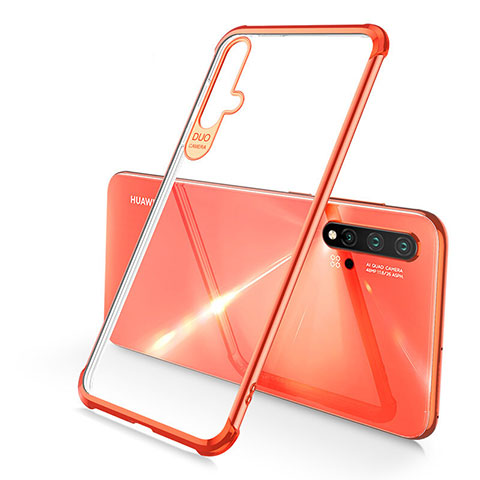 Funda Silicona Ultrafina Carcasa Transparente S02 para Huawei Nova 5 Naranja