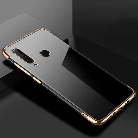 Funda Silicona Ultrafina Carcasa Transparente S02 para Huawei P Smart+ Plus (2019) Oro