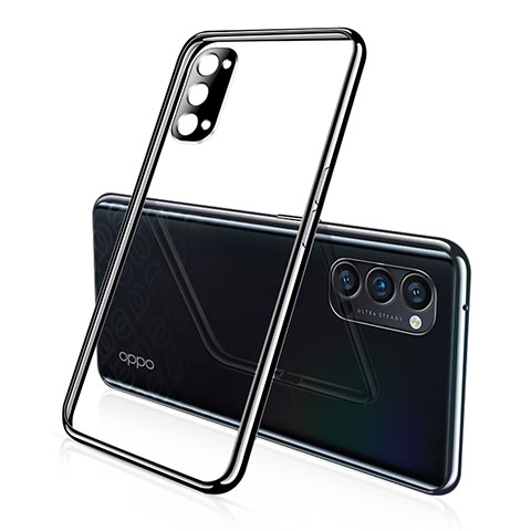 Funda Silicona Ultrafina Carcasa Transparente S02 para Oppo Reno4 5G Negro