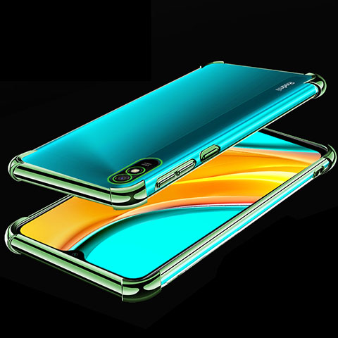 Funda Silicona Ultrafina Carcasa Transparente S02 para Xiaomi Redmi 9A Verde