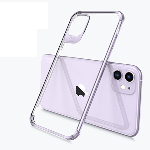 Funda Silicona Ultrafina Carcasa Transparente S03 para Apple iPhone 11 Morado