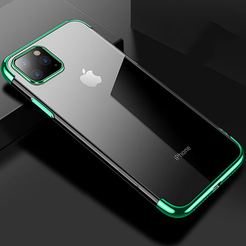 Funda Silicona Ultrafina Carcasa Transparente S03 para Apple iPhone 11 Pro Max Verde