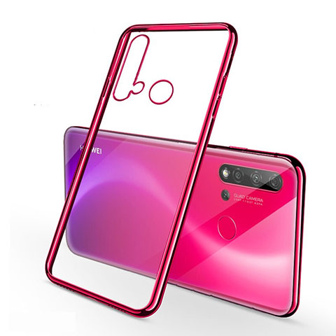 Funda Silicona Ultrafina Carcasa Transparente S03 para Huawei Nova 5i Rojo