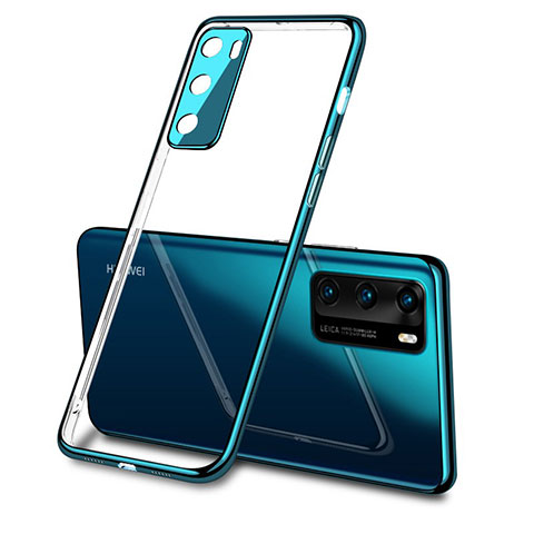 Funda Silicona Ultrafina Carcasa Transparente S03 para Huawei P40 Cian