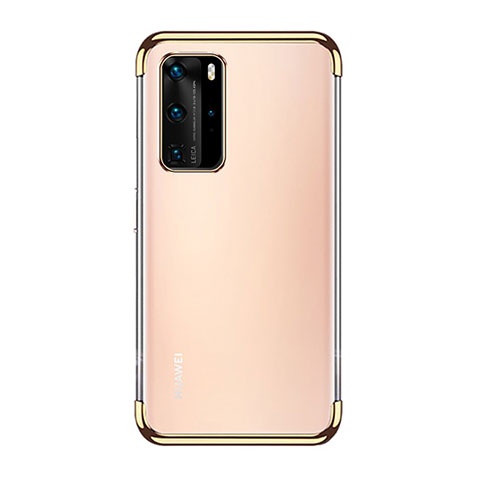 Funda Silicona Ultrafina Carcasa Transparente S03 para Huawei P40 Pro Oro