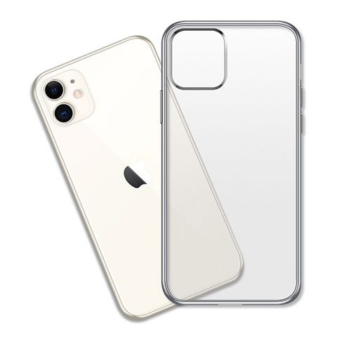 Funda Silicona Ultrafina Carcasa Transparente S04 para Apple iPhone 11 Plata