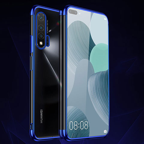 Funda Silicona Ultrafina Carcasa Transparente S05 para Huawei Nova 6 5G Azul