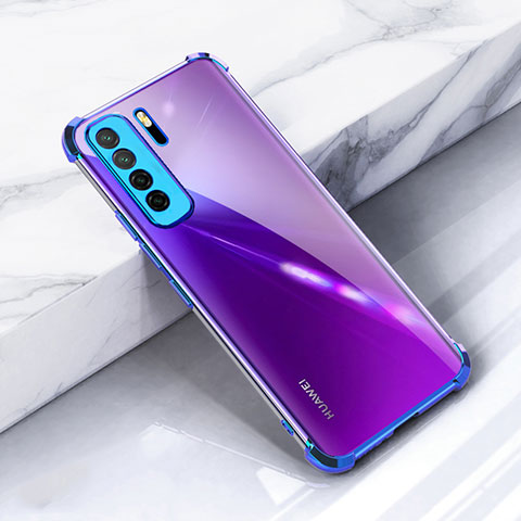 Funda Silicona Ultrafina Carcasa Transparente S05 para Huawei Nova 7 SE 5G Azul