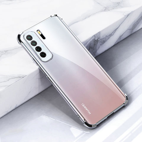 Funda Silicona Ultrafina Carcasa Transparente S05 para Huawei P40 Lite 5G Plata