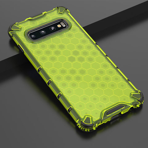 Funda Silicona Ultrafina Carcasa Transparente S05 para Samsung Galaxy S10 Verde