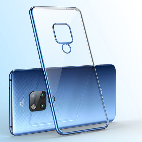 Funda Silicona Ultrafina Carcasa Transparente S06 para Huawei Mate 20 X 5G Azul