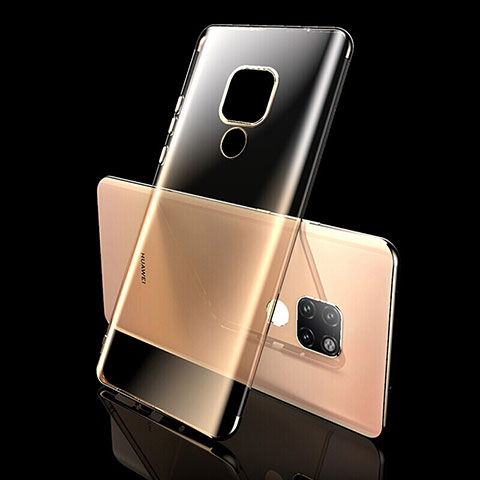 Funda Silicona Ultrafina Carcasa Transparente S08 para Huawei Mate 20 X 5G Oro